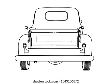 sketch pickup vector