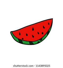 a sketch of a piece of watermelon