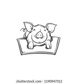 sketch of pig 
