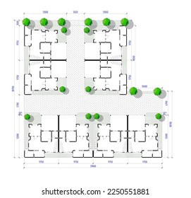 sketch plan for site plan or layout plan of area for residential house