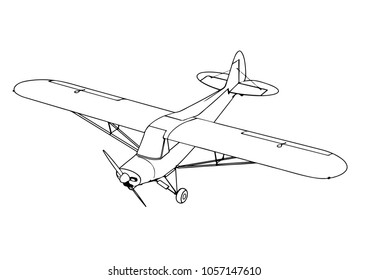 Sketch Plane Propeller Vector Stock Vector (Royalty Free) 1057147610 ...