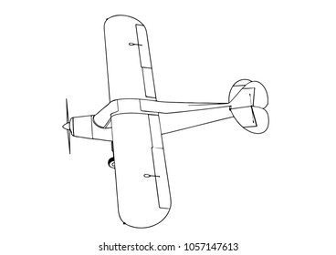 Sketch Plane Propeller Vector Stock Vector (Royalty Free) 1057147613 ...