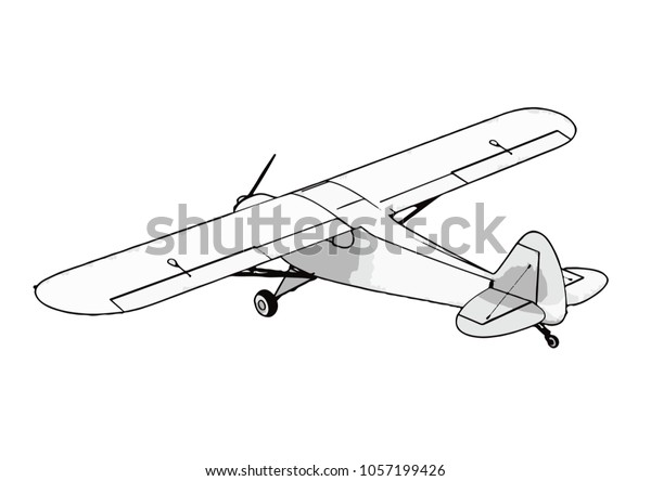 Sketch Plane Propeller Vector Stock Vector (Royalty Free) 1057199426 ...