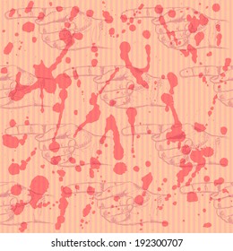 Sketch pointing hand, vector vintage seamless pattern