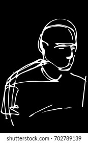  sketch for a portrait of an adult male