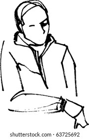 sketch for a portrait guy