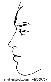 sketch to portrait of a person profile