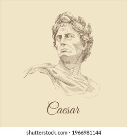 Sketch portrait roman emperor