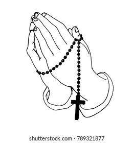 Sketch prayer hands 