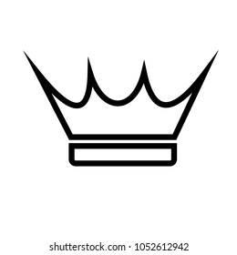 sketch of Princess crown, black with sharp peaks on white background. a picture for declre's home, office or clothing. brooch for stylish women. icon of tattoo