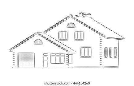 Sketch of a private house