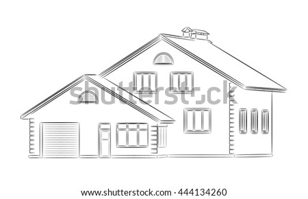 Sketch of a private house