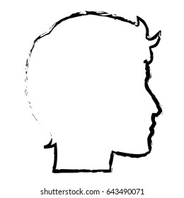 sketch profile head man character