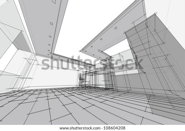 Sketch Project My Apartment Stock Vector Royalty Free