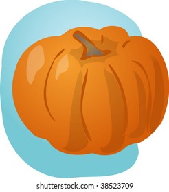 Sketch of pumplkin. Hand-drawn lineart look illustration