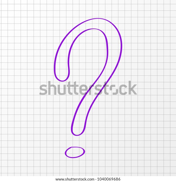 Sketch Question Mark Doodle Icon Vector Stock Vector