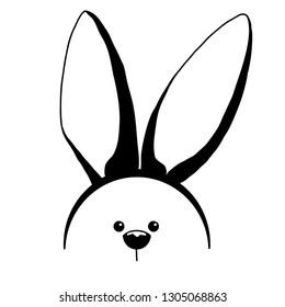 Sketch Rabbit Ears Muzzle Easter Bunny Stock Vector (Royalty Free ...