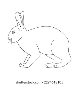 Sketch of Rabbit. Hand drawn vector illustration.