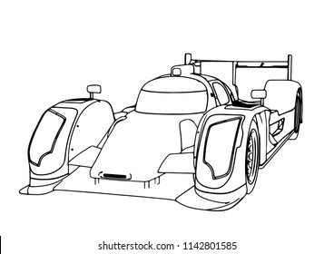 Sketch Race Car Vector Stock Vector (Royalty Free) 1142801585 ...