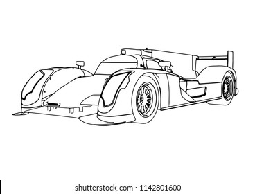 Sketch Race Car Vector Stock Vector (Royalty Free) 1142801600 ...