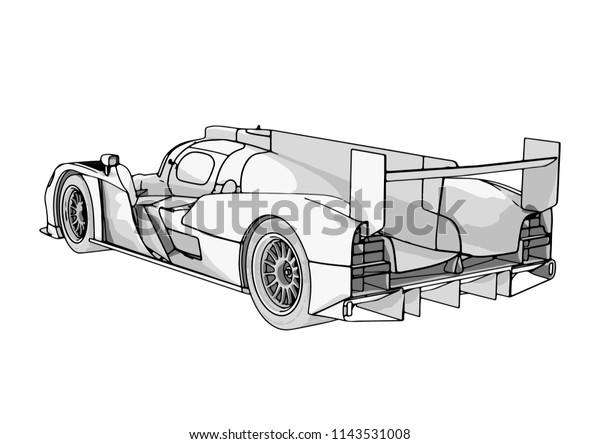 Sketch Race Car Vector Stock Vector (Royalty Free) 1143531008 ...