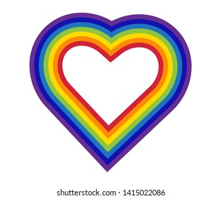 sketch of rainbow colored heart with paint splashes on background.