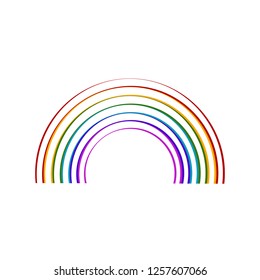 Sketch of a rainbow. Vector illustration design