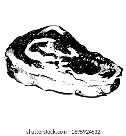 sketch, realistic vector beef steak