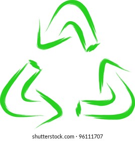 sketch of recycle symbol