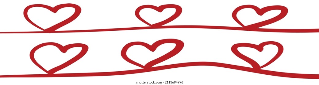 sketch red heart drawing illustration art design shape decoration, romantic vector collection