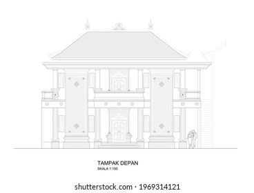 a sketch of a residence or office
