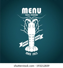 Sketch for a restaurant menu. Sea food 