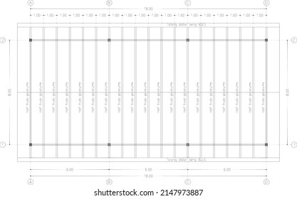 The sketch for the roof plan using mild steel is drawn above view