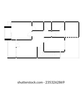 sketch of the room composition of the house
