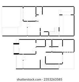 sketch of the room composition of the house