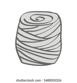 Sketch of a rope. Vector isolated element for design. Doodle style. 