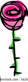 sketch of a rose