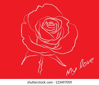 Sketch of rose vector