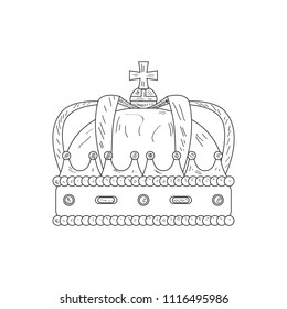 Sketch of a royal crown