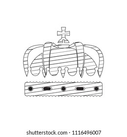 Sketch of a royal crown