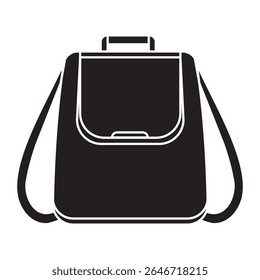 Sketch of a rucksack. Backpack isolated on white background. Vector illustration of a sketch style.