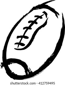 Sketch of Rugby football ball  icon.