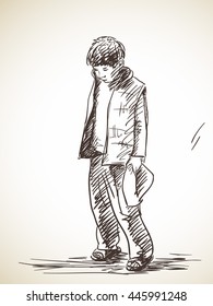 Sad Boy Sketch Images Stock Photos Vectors Shutterstock