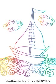  sketch of a sailboat