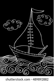  sketch of a sailboat