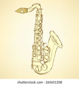 5,055 Saxophone sketch Images, Stock Photos & Vectors | Shutterstock