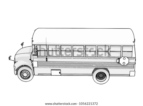 Drawing Of American School Bus A N The Artists Information