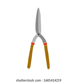 Sketch of scissors. Doodle isolated element on the white background. Vector illustration.