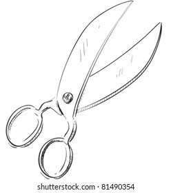 Sketch scissors icon