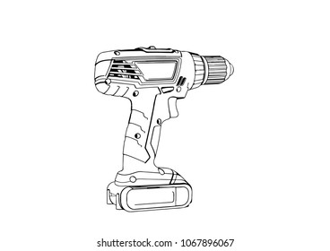 sketch screwdriver vector